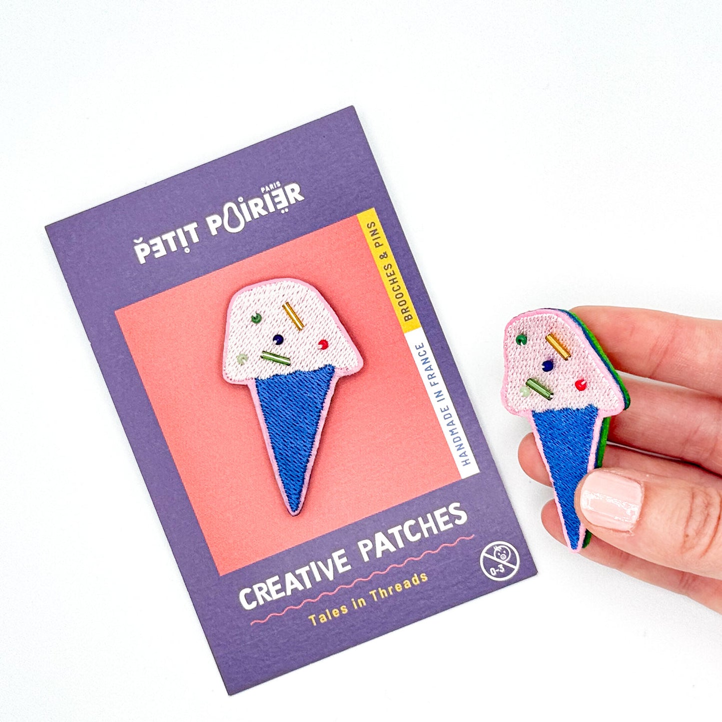 Pin’s brodé "Ice Cream – Un talisman fondant, brodé de joie